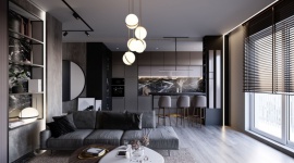 Monochromatyczne mieszkanie w skali szarości